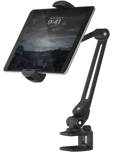 Smart Mount - Tablet & Cell Phone Holder (Long Arm/Clamp Base)