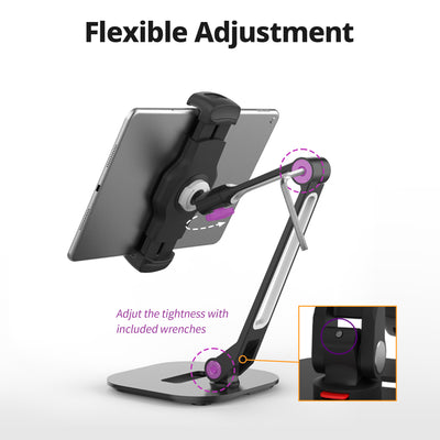 Smart Mount - Tablet & Cell Phone Holder (Long Arm/Stand Base)