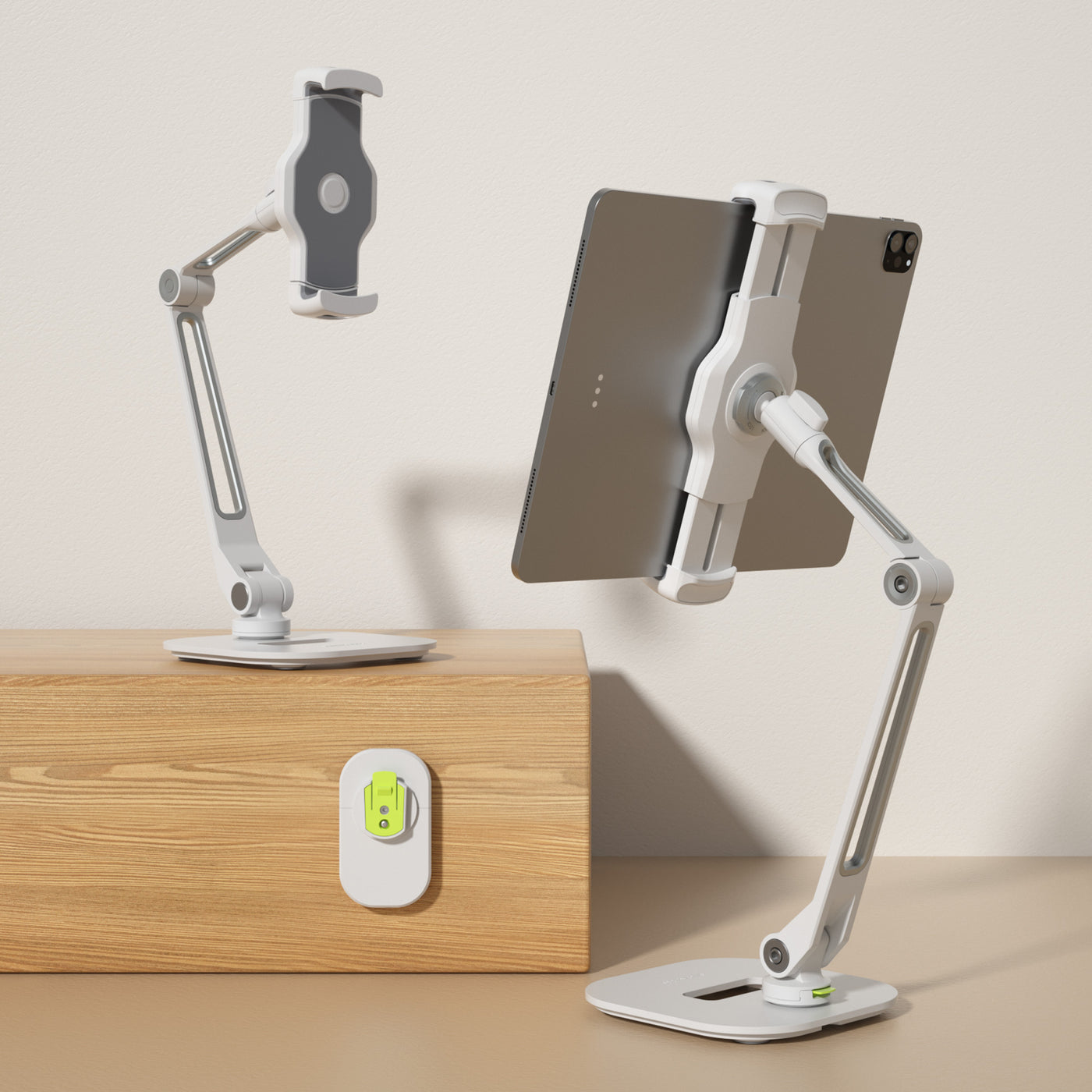 Easy Mount - Detachable Tablet & Cell Phone Holder (Long Arm / Stand Base + Wall Base)